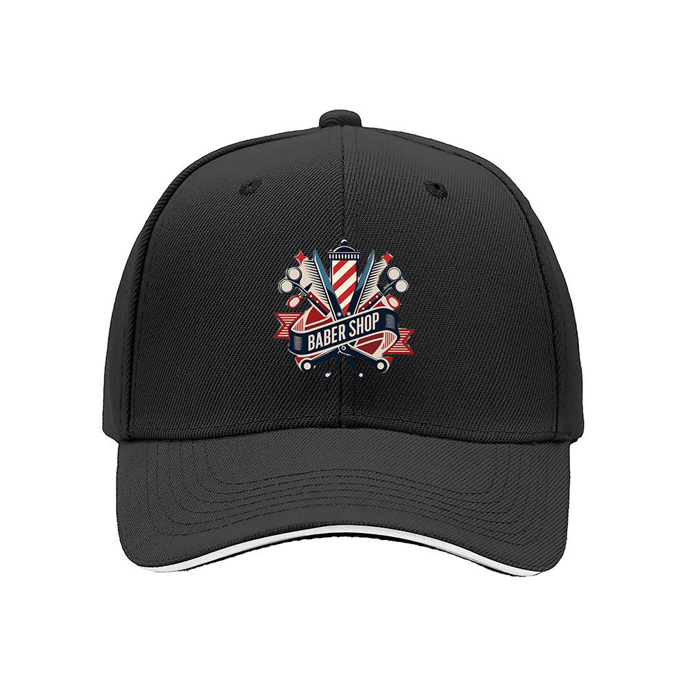 Barber Shop Logo Men's Baseball Cap Classic Stylish Gift Hat - Image 3
