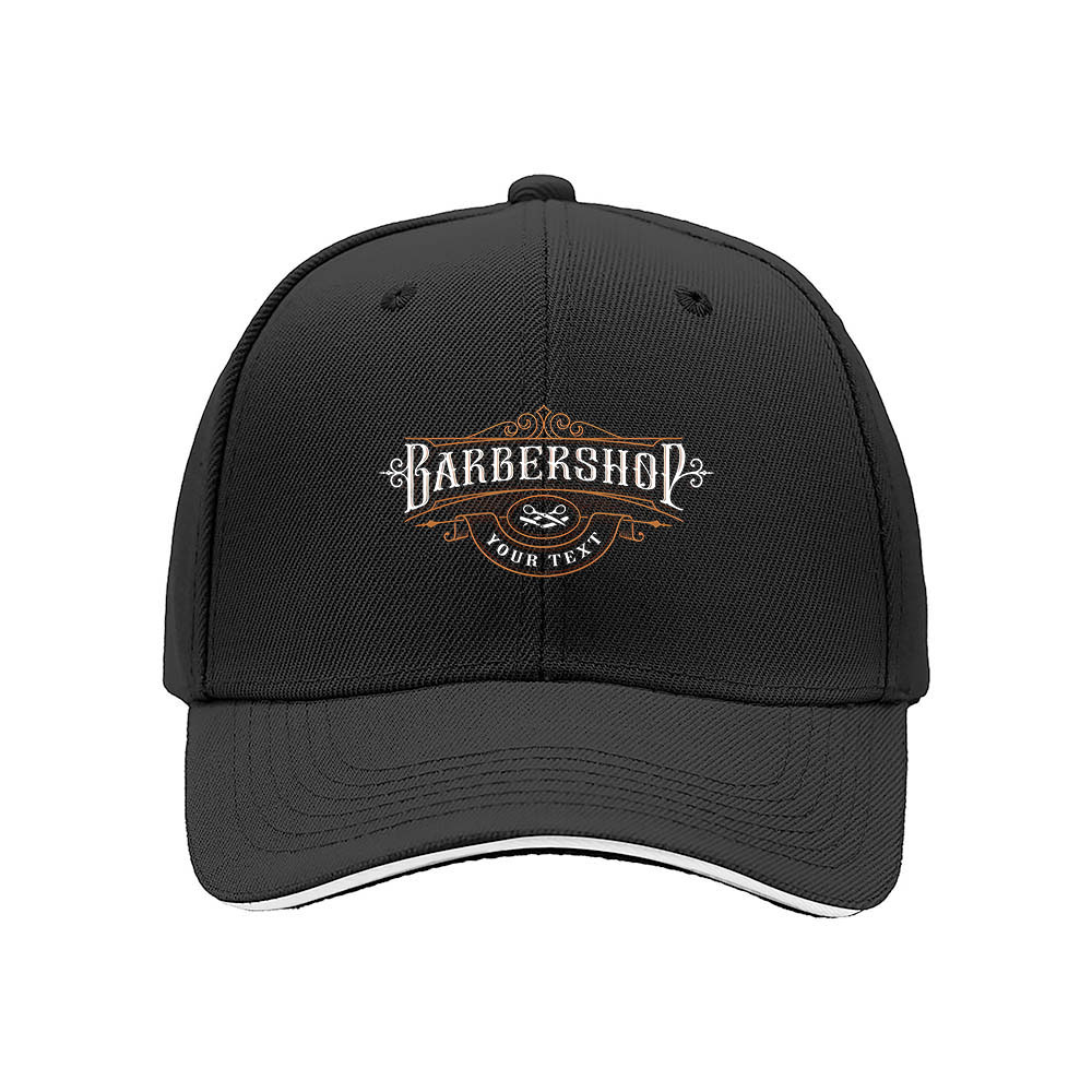 Barbershop Logo Men's Baseball Cap Custom Gift Hat - Image 3
