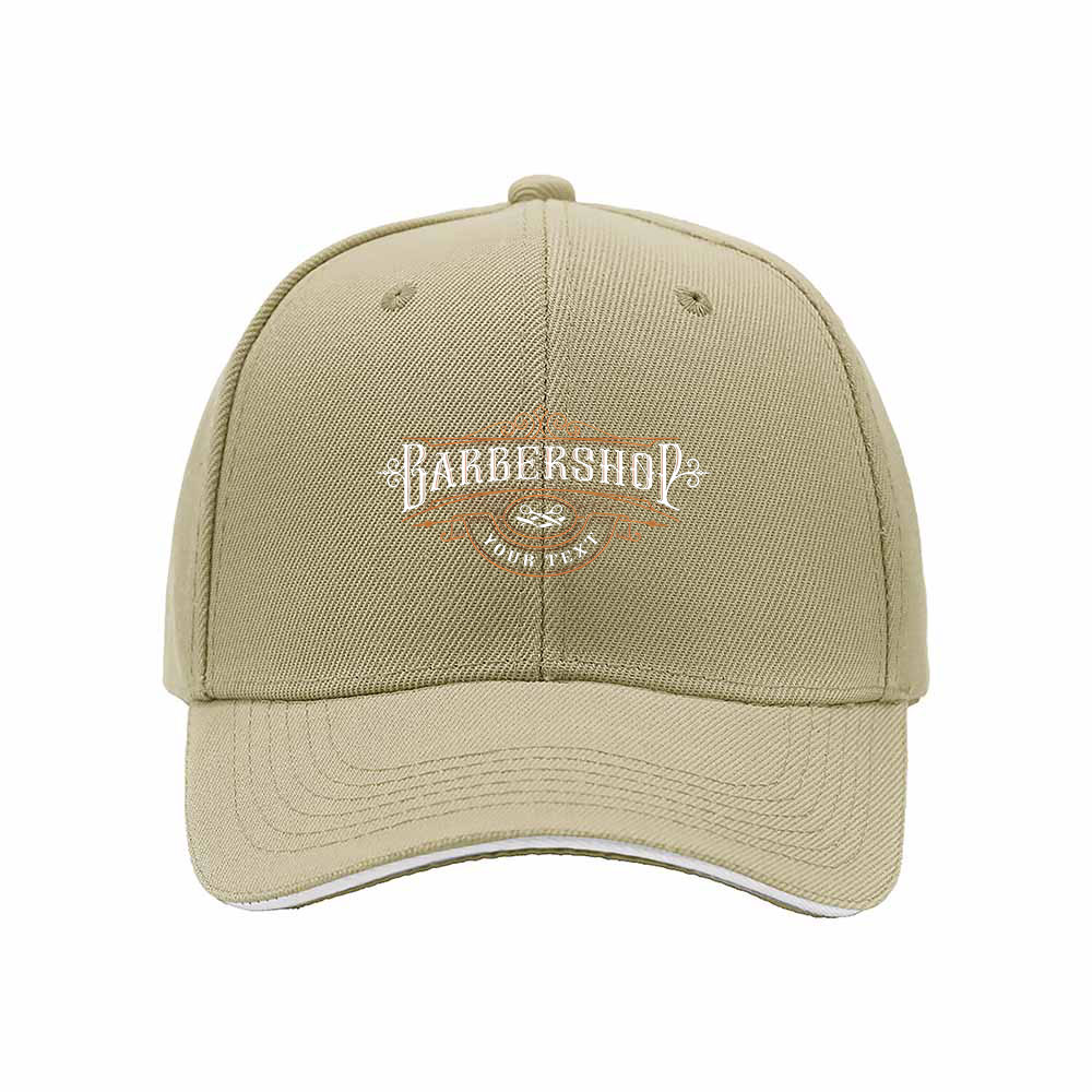 Barbershop Logo Men's Baseball Cap Custom Gift Hat - Image 4