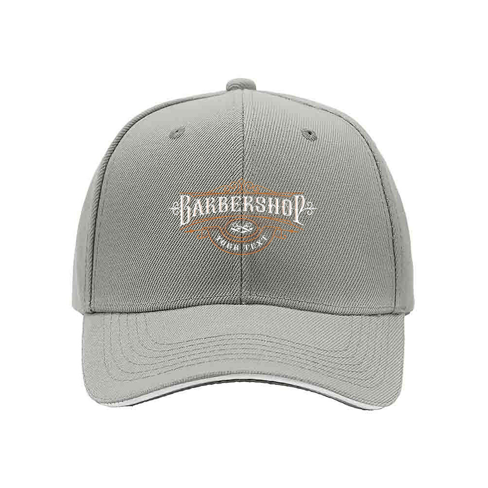 Barbershop Logo Men's Baseball Cap Custom Gift Hat - Image 7