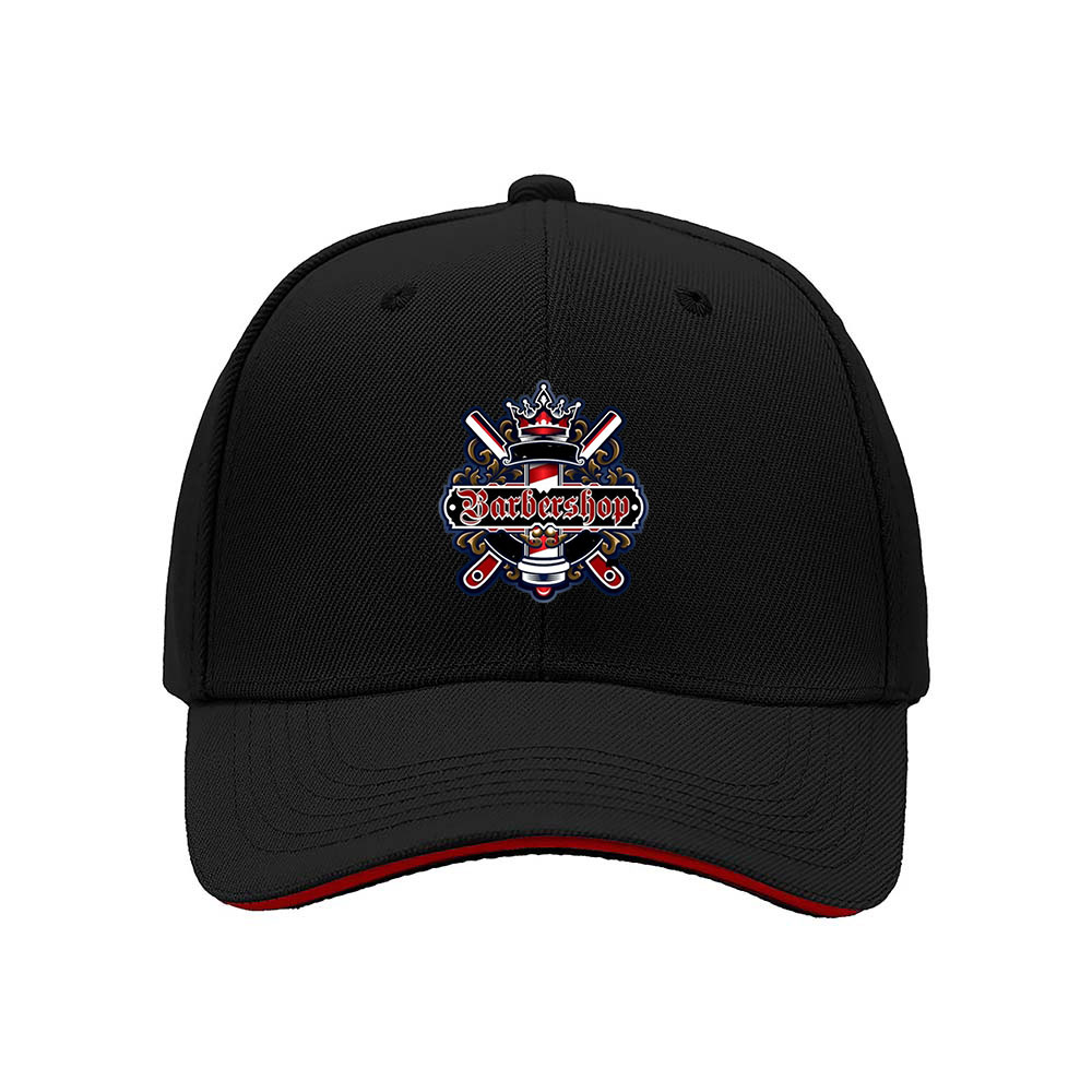 Barbershop Logo Men's Baseball Cap Gift for Barbers