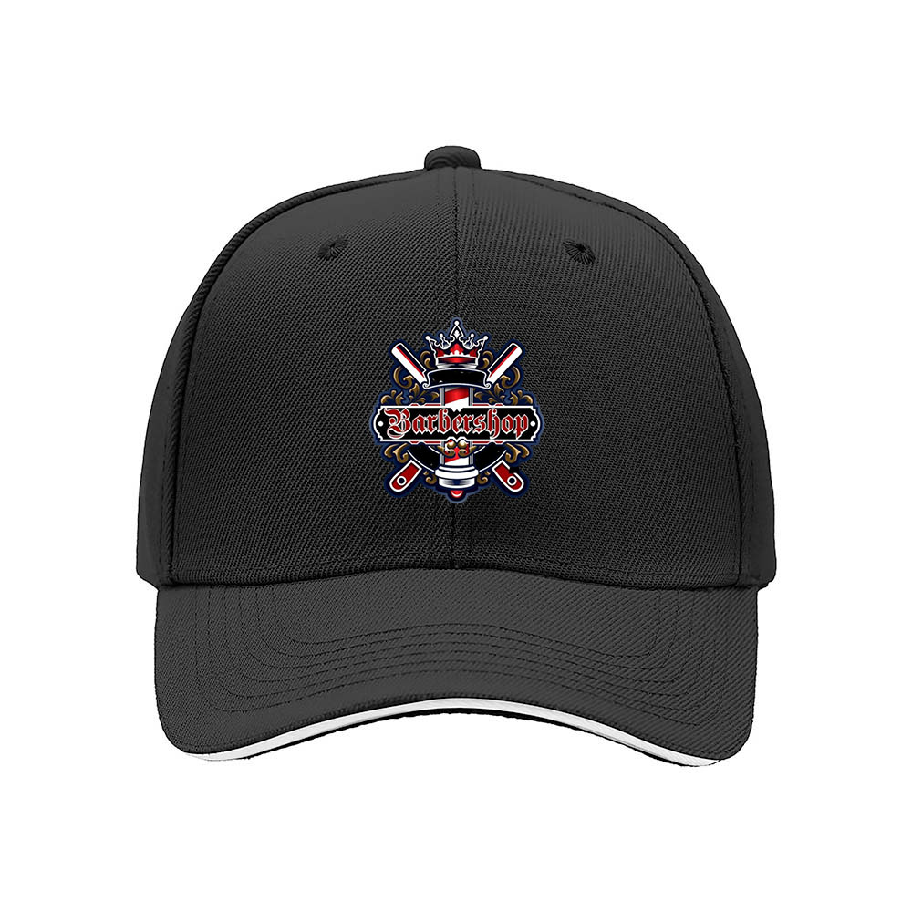 Barbershop Logo Men's Baseball Cap Gift for Barbers - Image 3