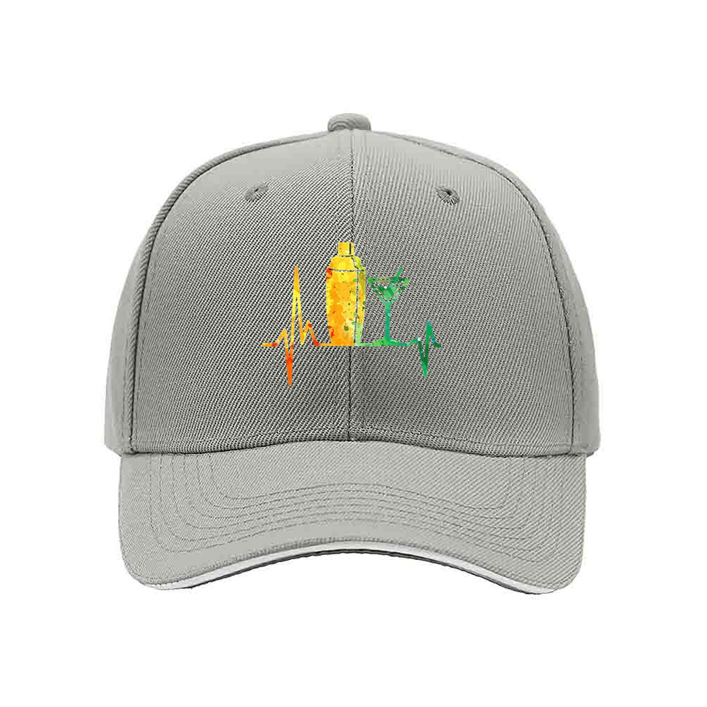 Cocktail Heartbeat Design Baseball Cap Men Women Gift Party Hat - Image 7