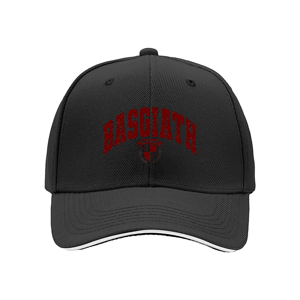 Basciath Men's Baseball Cap Red Logo Black Hat Gift for Fans - Image 3
