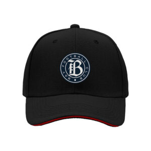 Bay Football Club Logo Men's Baseball Cap Black Red Trim Gift