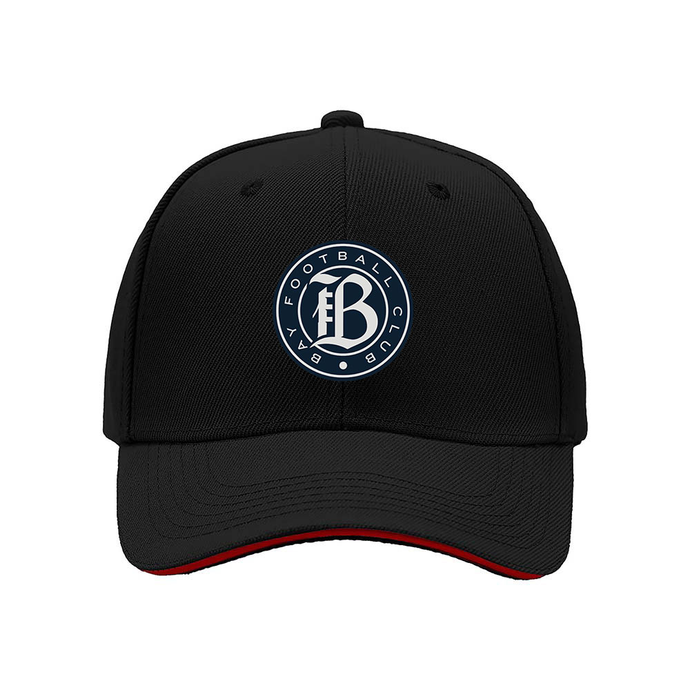 Bay Football Club Logo Men's Baseball Cap Black Red Trim Gift