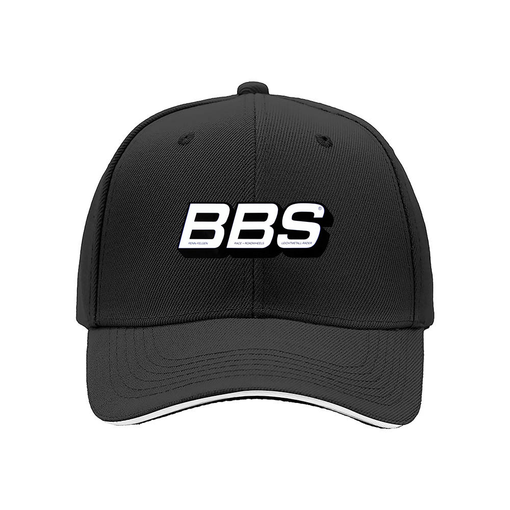 BBS Logo Men's Baseball Cap Black Red Trim Gift Hat - Image 3