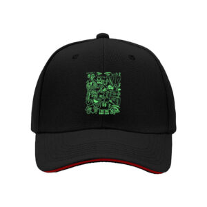 Green Graphic Print Baseball Cap Men's Women's Casual Hat Gift for Fans