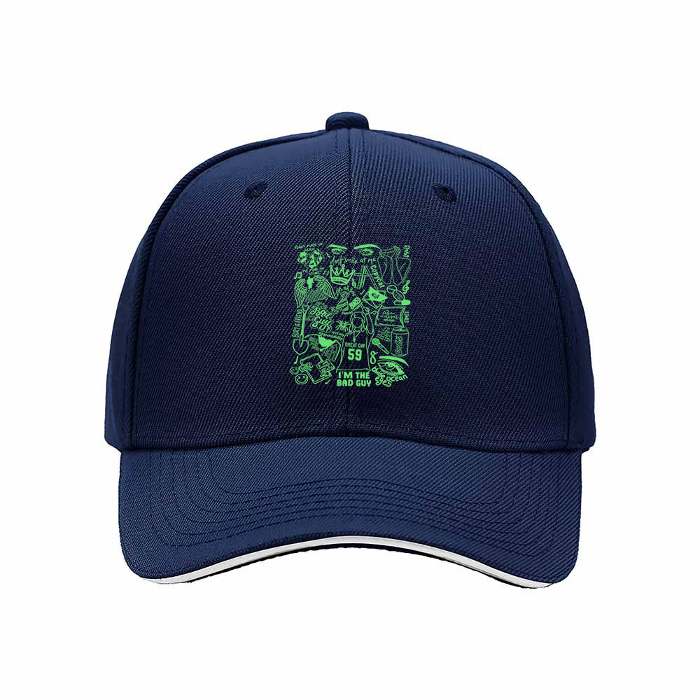 Green Graphic Print Baseball Cap Men's Women's Casual Hat Gift for Fans - Image 2
