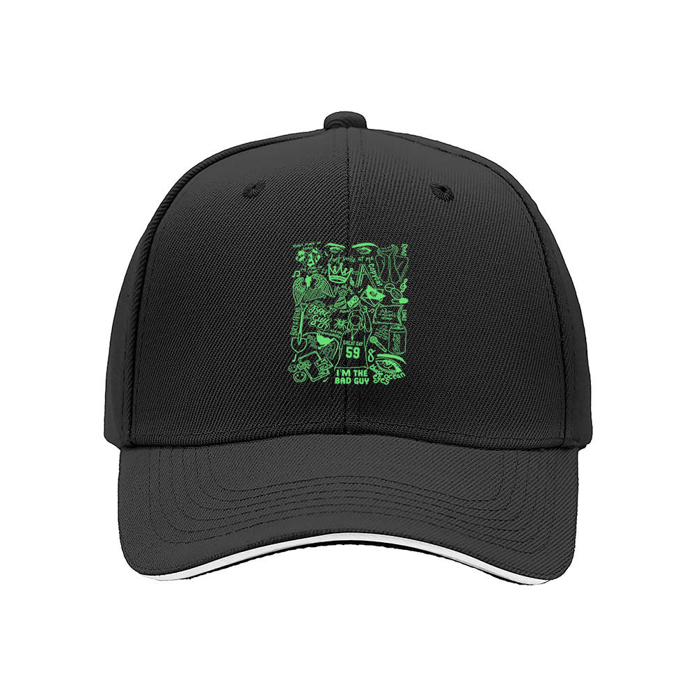 Green Graphic Print Baseball Cap Men's Women's Casual Hat Gift for Fans - Image 3