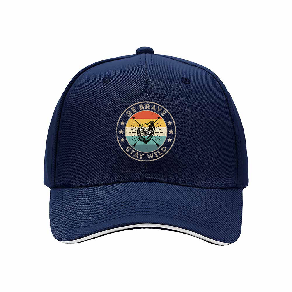Be Brave Stay Wild Mens Baseball Cap Outdoor Adventure Gift Hat - Image 2