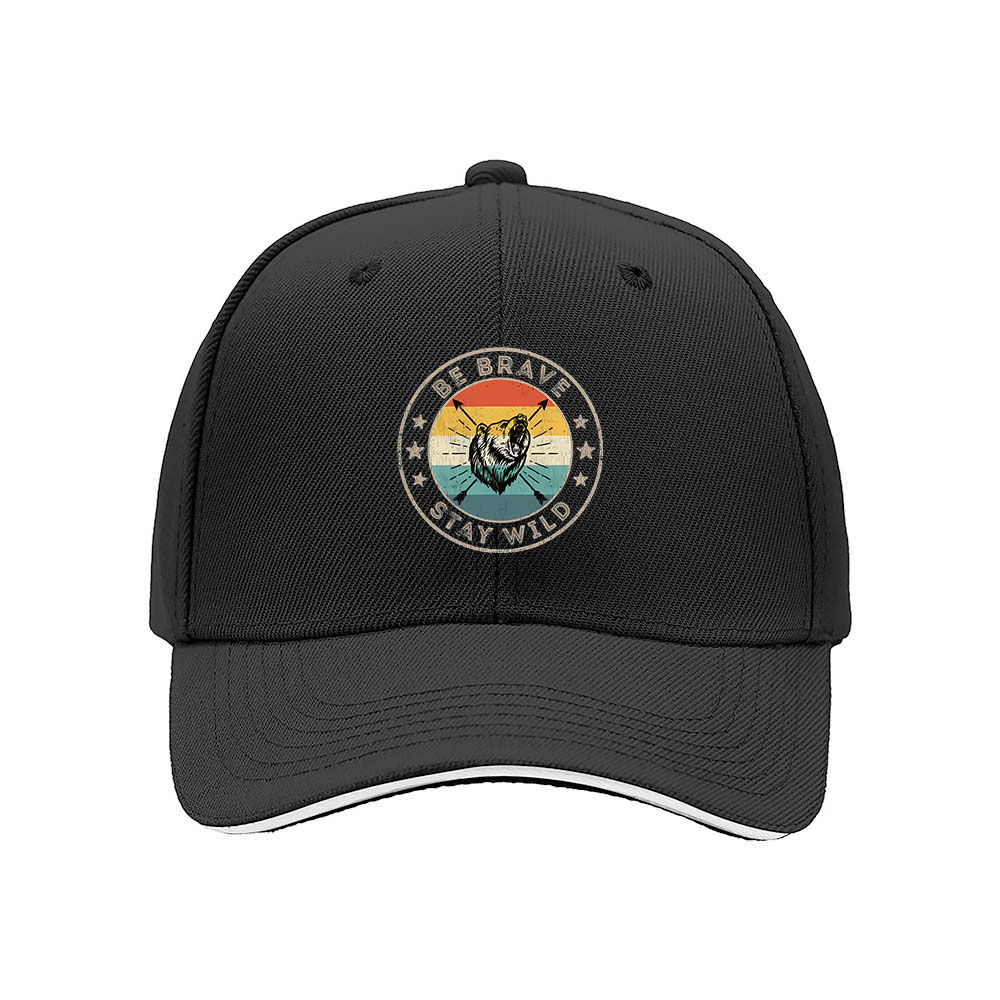 Be Brave Stay Wild Mens Baseball Cap Outdoor Adventure Gift Hat - Image 3