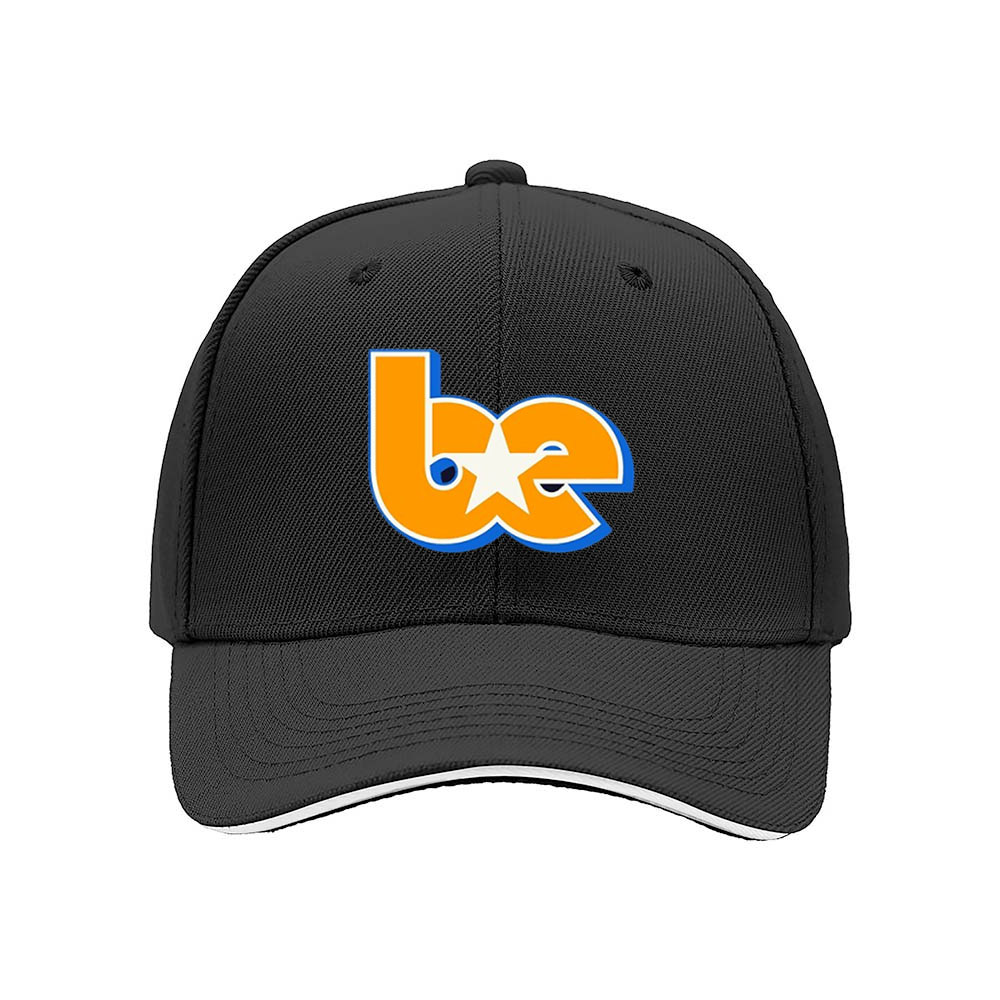 Black Baseball Cap with Orange Blue Logo Men's Women's Hat Gift for Sports Fans - Image 3