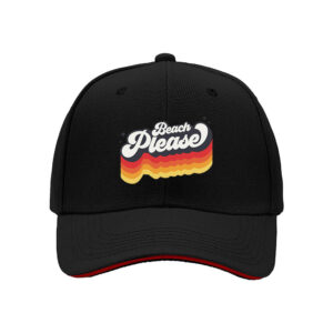 Beach Please Vintage Logo Men's Women's Baseball Cap Gift Summer Hat