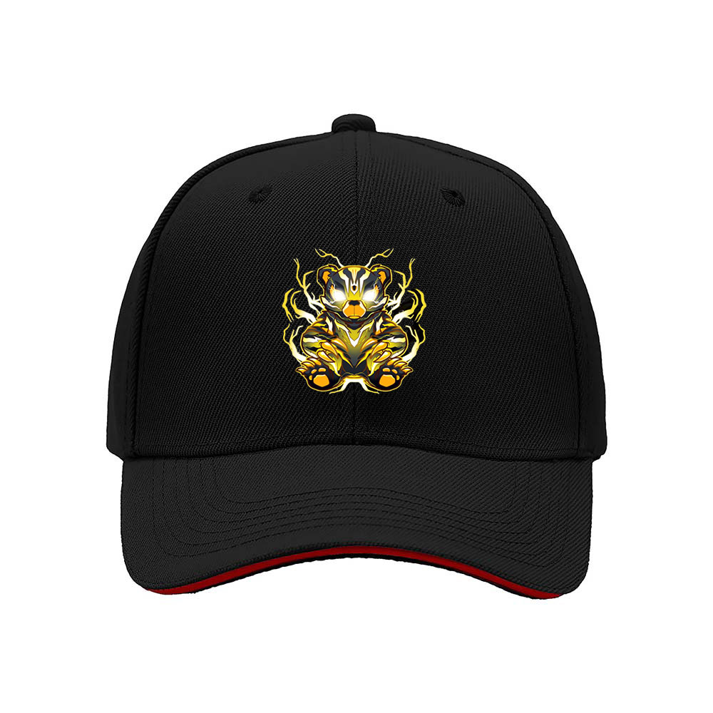 Golden Tiger Flame Baseball Cap Men's Women's Gift Style Hat