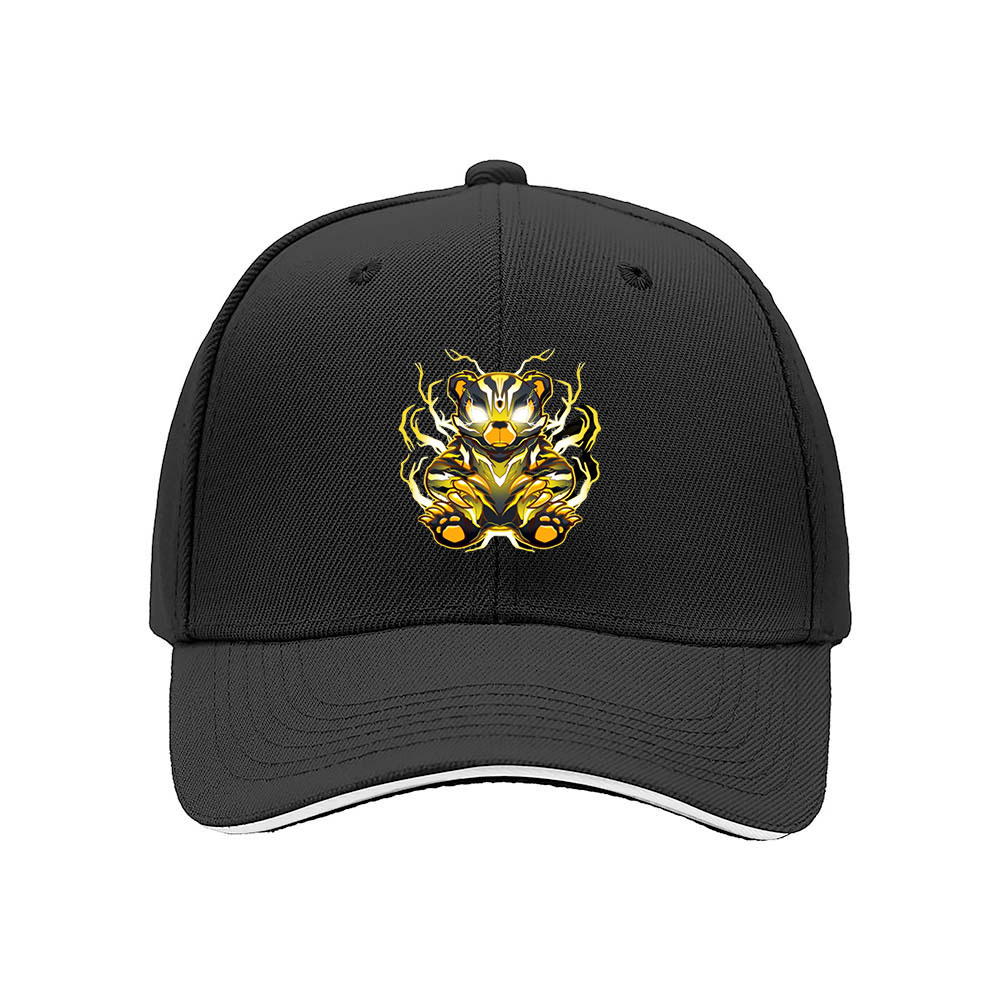 Golden Tiger Flame Baseball Cap Men's Women's Gift Style Hat - Image 3