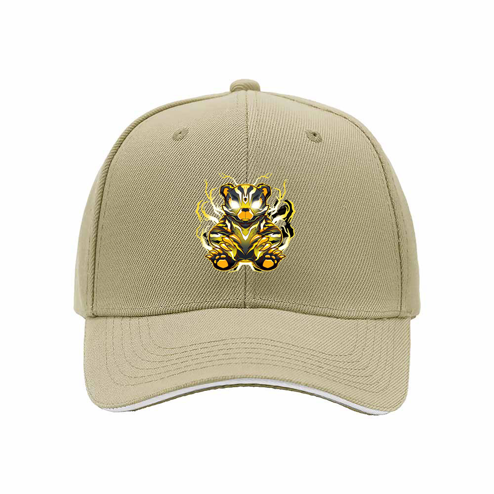 Golden Tiger Flame Baseball Cap Men's Women's Gift Style Hat - Image 4