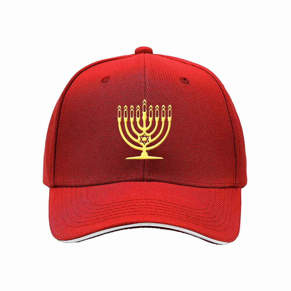 Golden Menorah Baseball Cap for Hanukkah Celebration Gift - Image 6