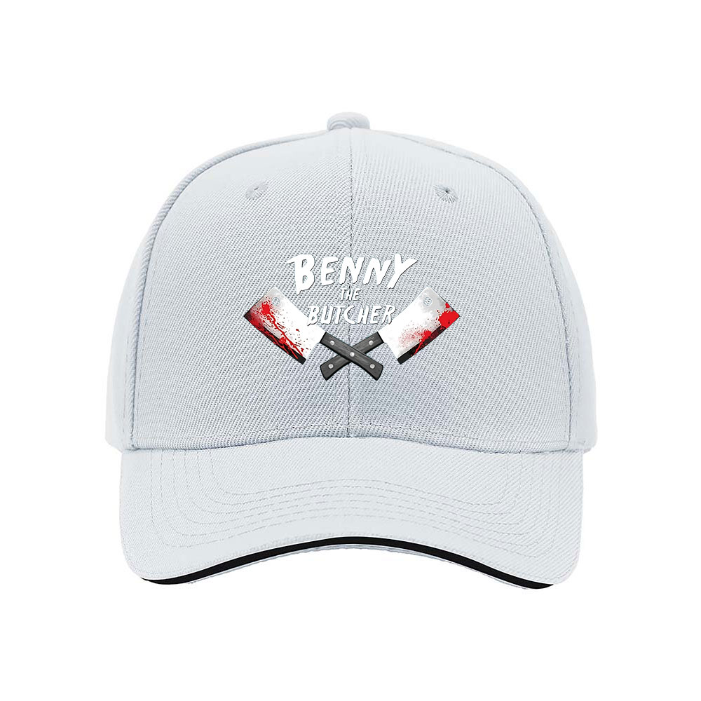 Benny The Butcher Crossed Cleavers Mens Baseball Cap Gift - Image 5