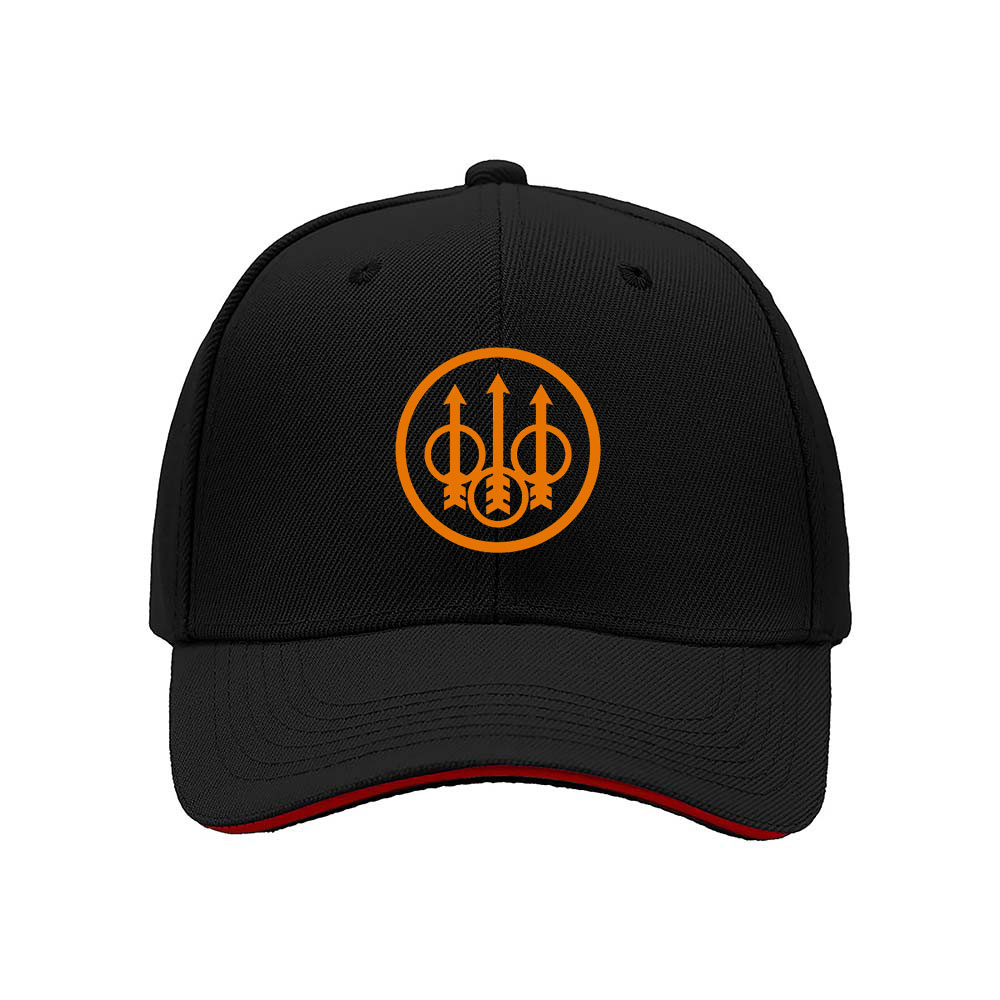 Black Baseball Cap with Orange Symbol Design for Men Women Gift Fashion Accessory