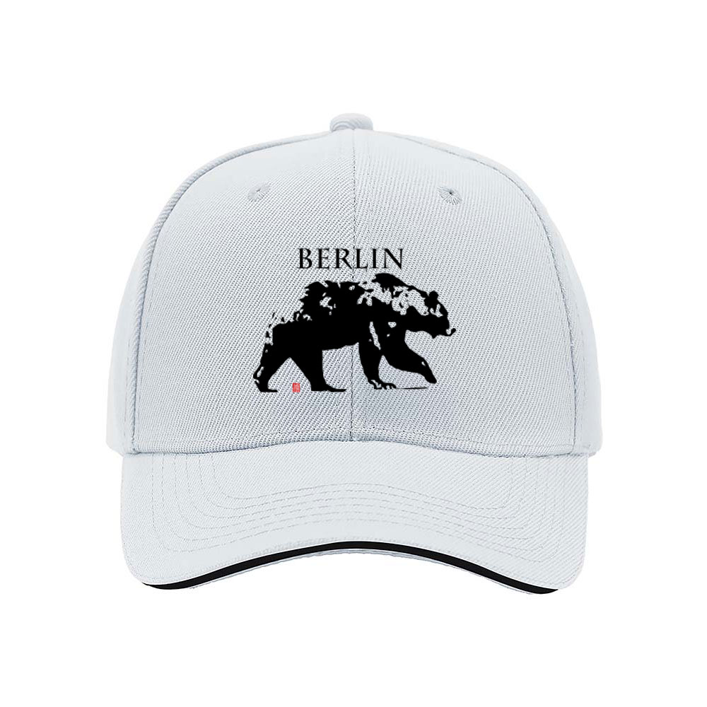 Berlin Bear Men's Baseball Cap Black Red Trim Gift Wear - Image 5