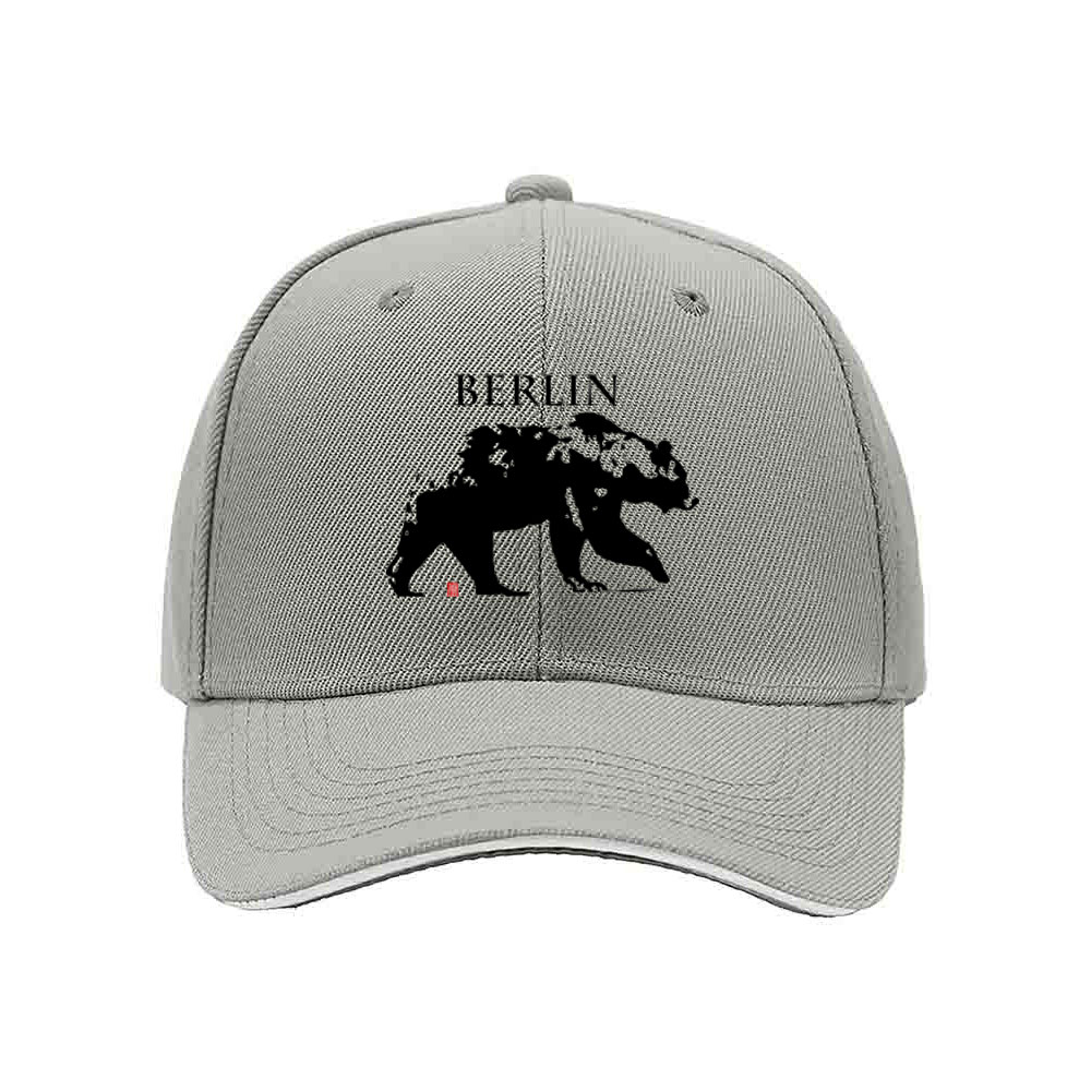 Berlin Bear Men's Baseball Cap Black Red Trim Gift Wear - Image 7