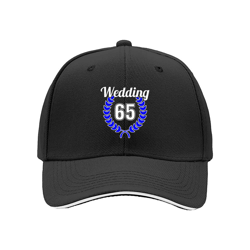 Wedding 65th Anniversary Men's Baseball Cap Gift - Image 3