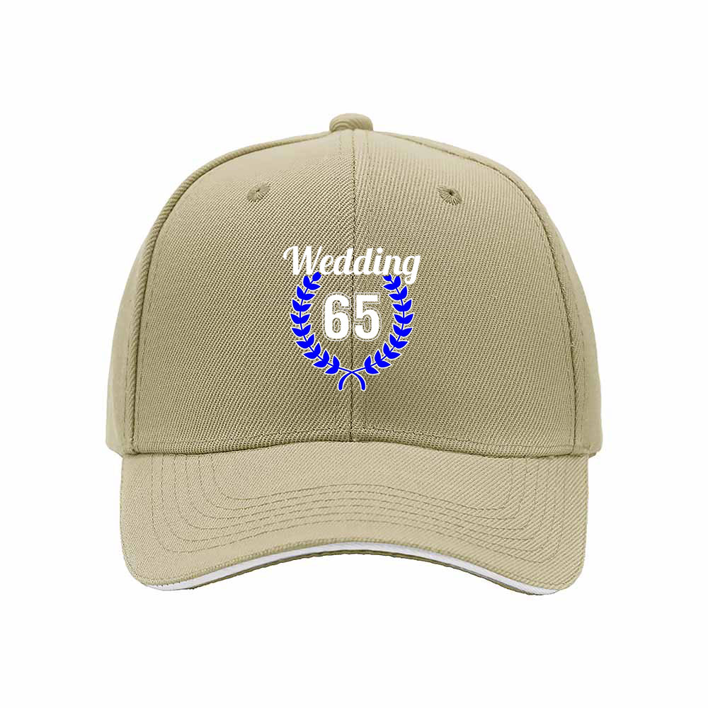 Wedding 65th Anniversary Men's Baseball Cap Gift - Image 4