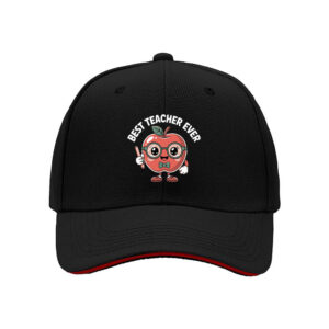 Best Teacher Ever Apple Cartoon Mens Womens Baseball Cap Gift