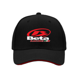 Beta Racing Logo Men's Baseball Cap Black Red Design