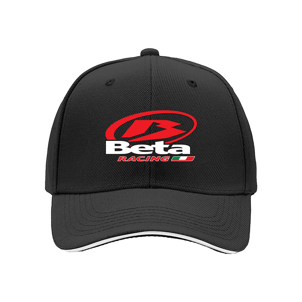 Beta Racing Logo Men's Baseball Cap Black Red Design - Image 3
