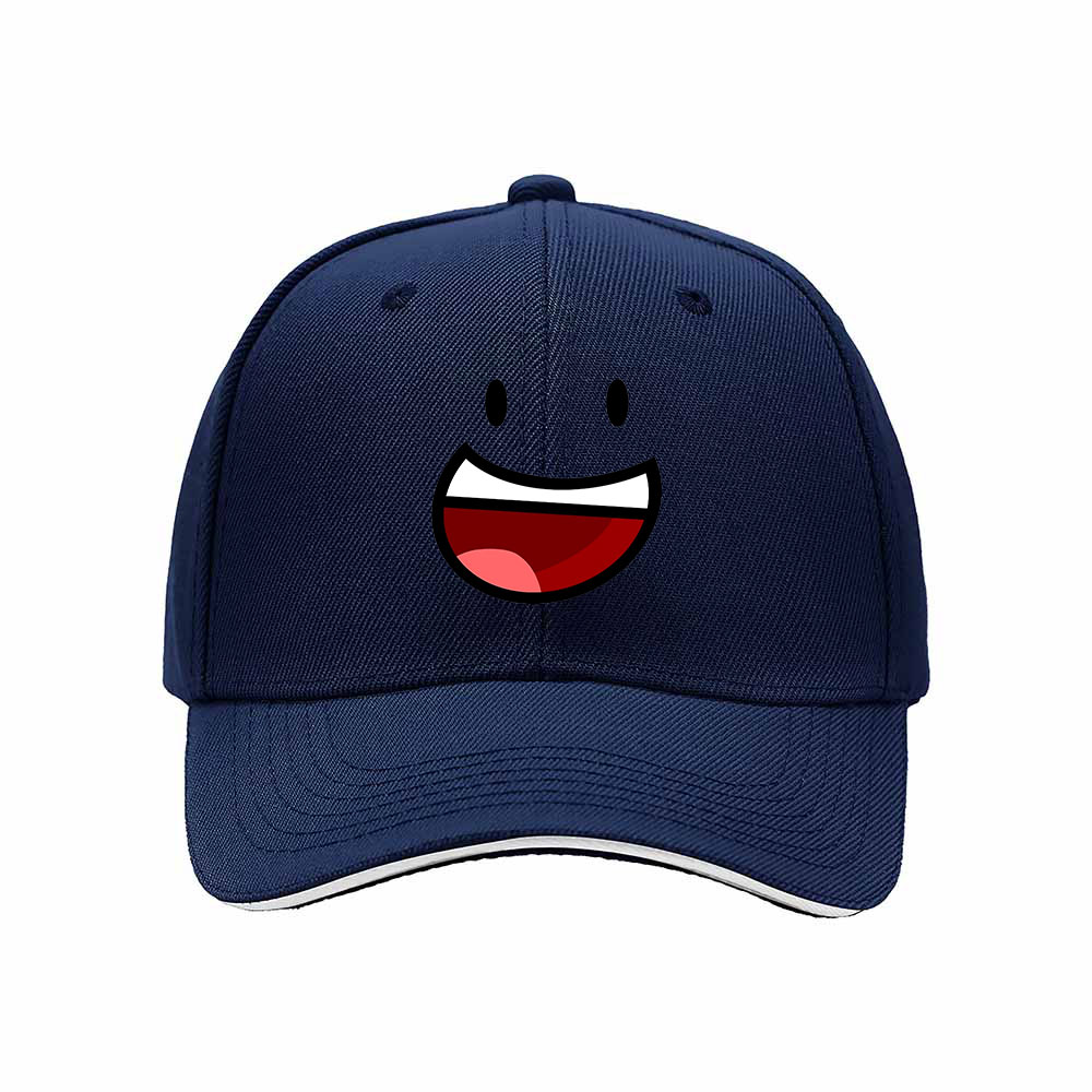 Smiling Face Baseball Cap Men's Women's Gift Hat Fun Emoji Design - Image 2