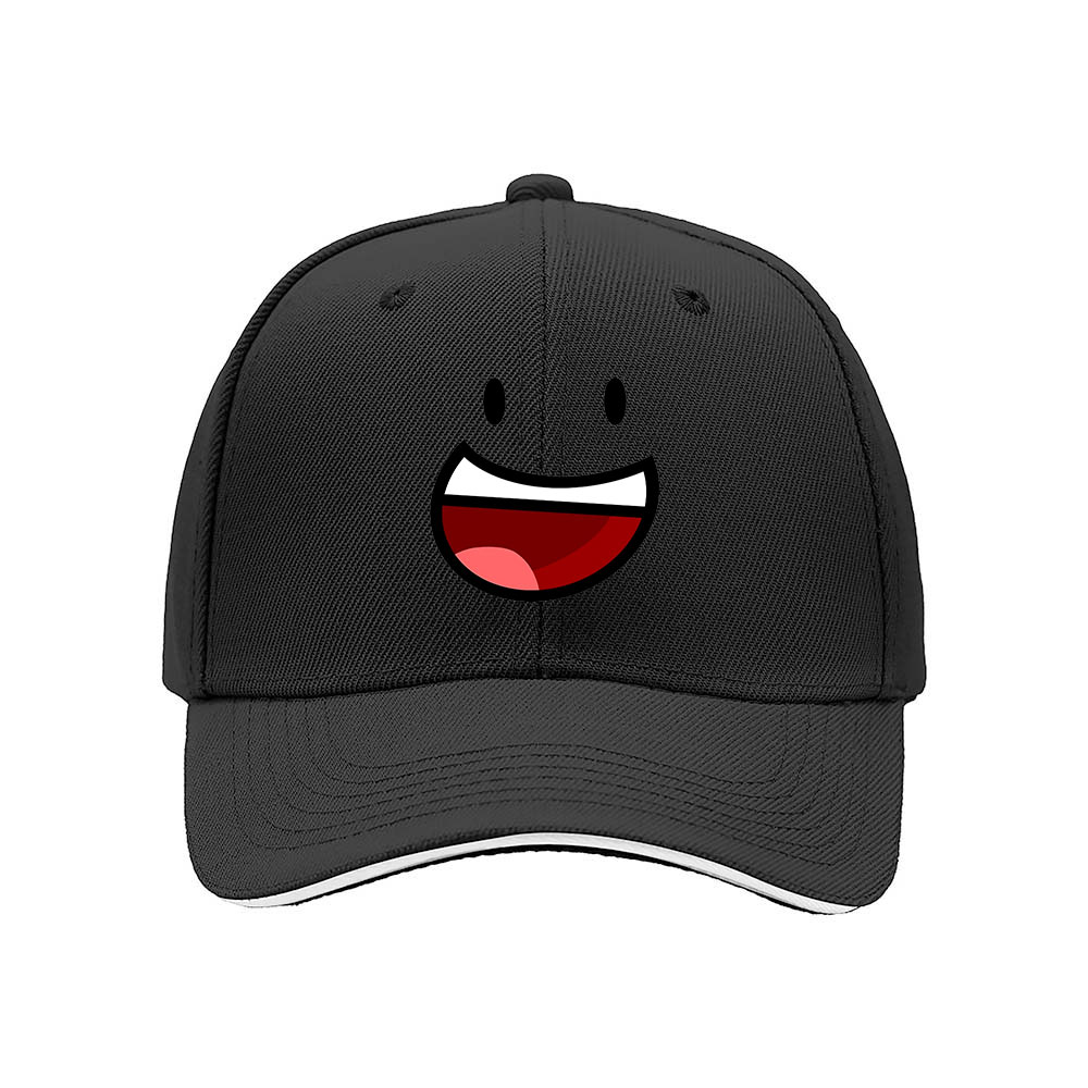 Smiling Face Baseball Cap Men's Women's Gift Hat Fun Emoji Design - Image 3