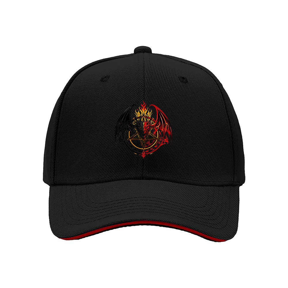 Black Dragon Flame Baseball Cap Men's Women's Gift Fashion Hat