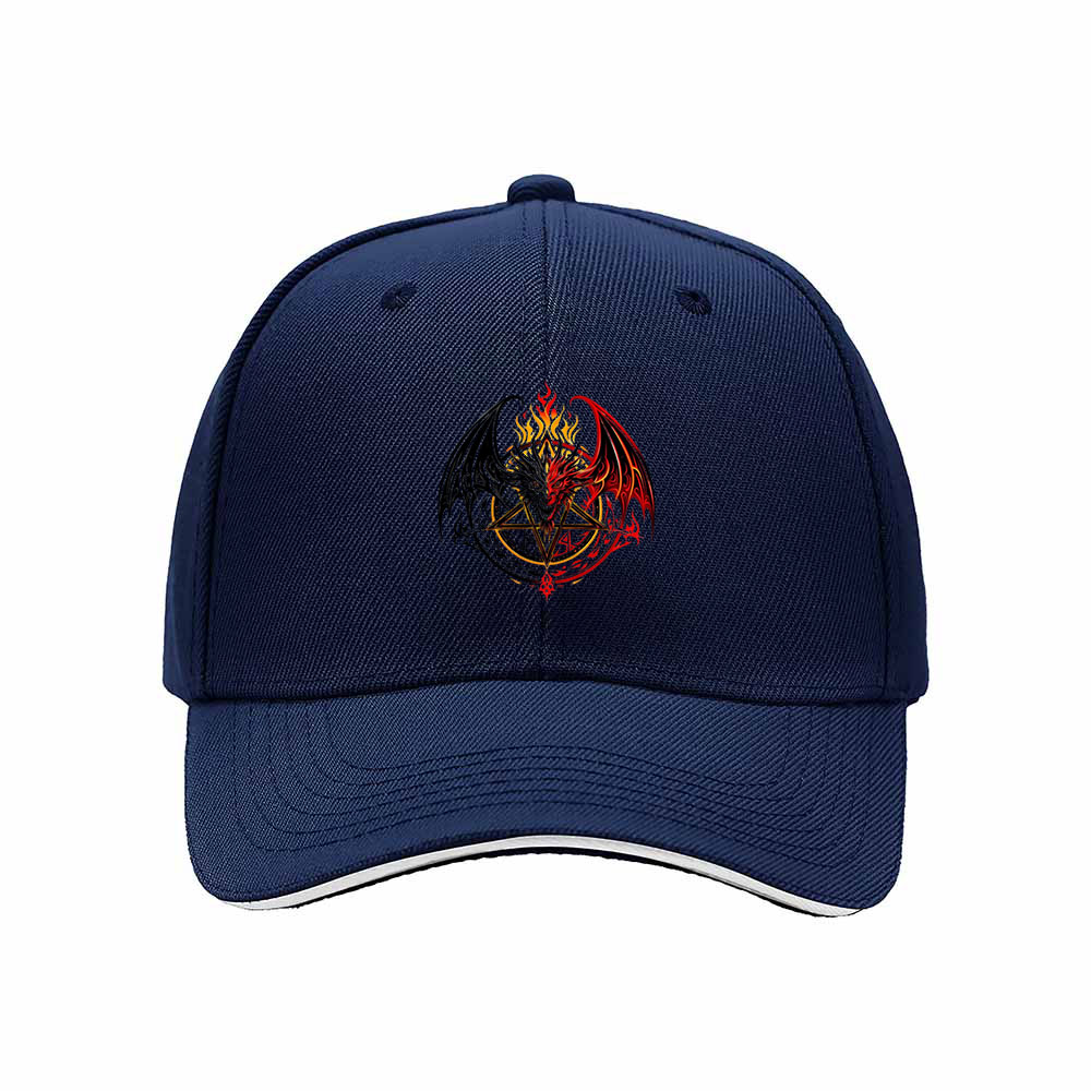 Black Dragon Flame Baseball Cap Men's Women's Gift Fashion Hat - Image 2