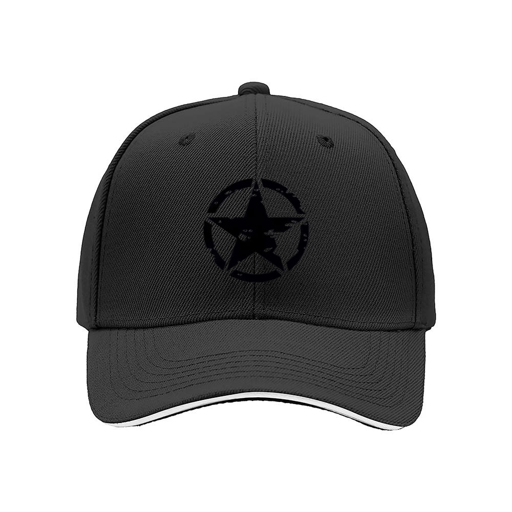 Black Star Logo Baseball Cap Men's Women's Casual Gift Hat - Image 3