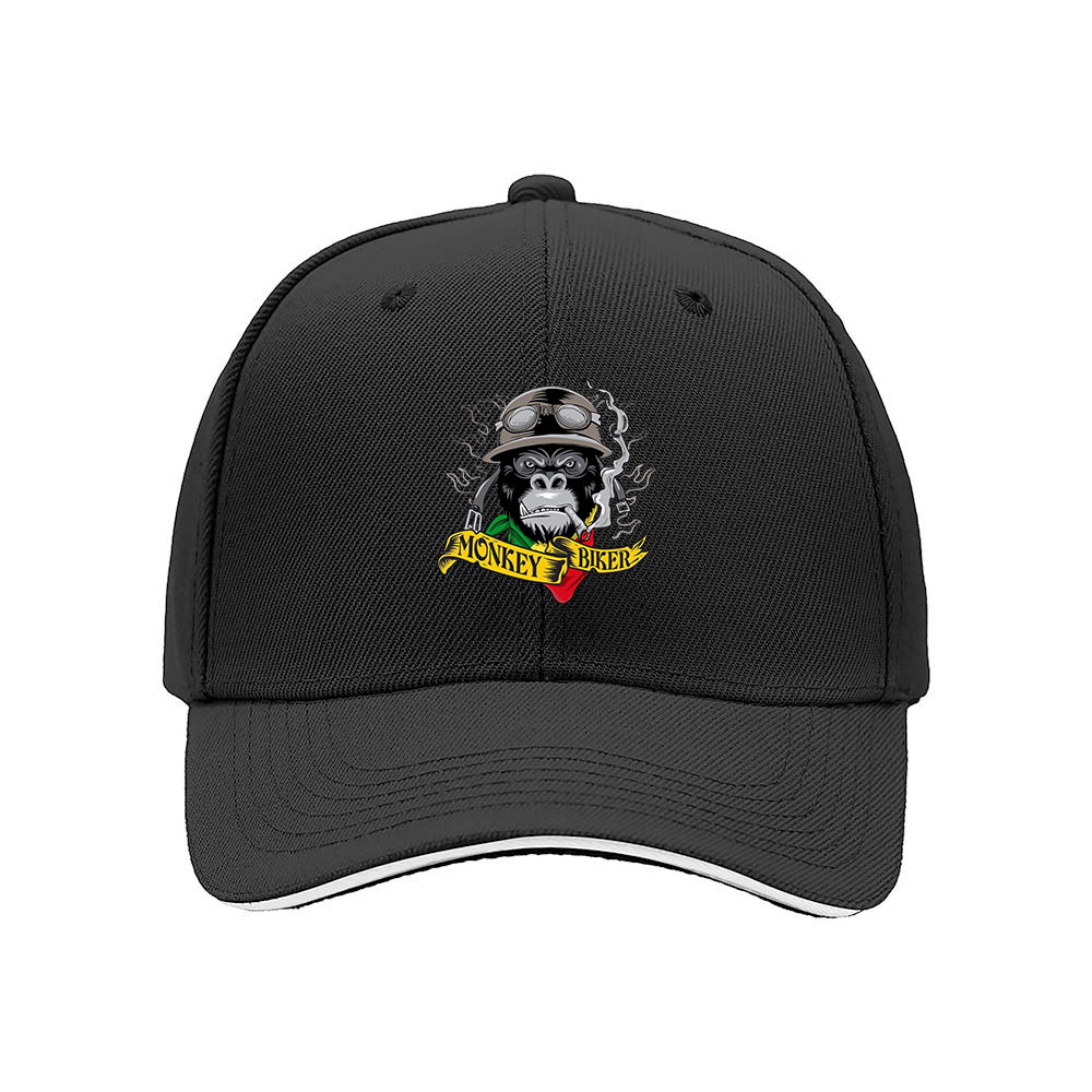 Monkey Biker Men's Baseball Cap Cool Gift for Riders - Image 3