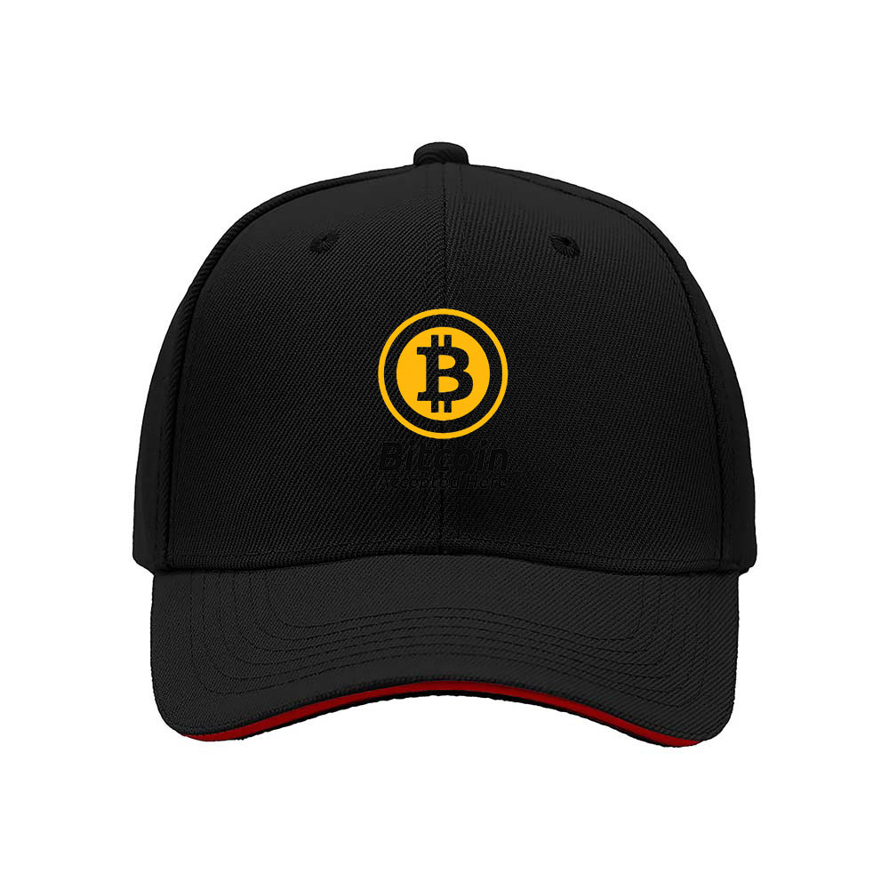 Bitcoin Logo Men's Baseball Cap Black Yellow Design Gift for Crypto Fans