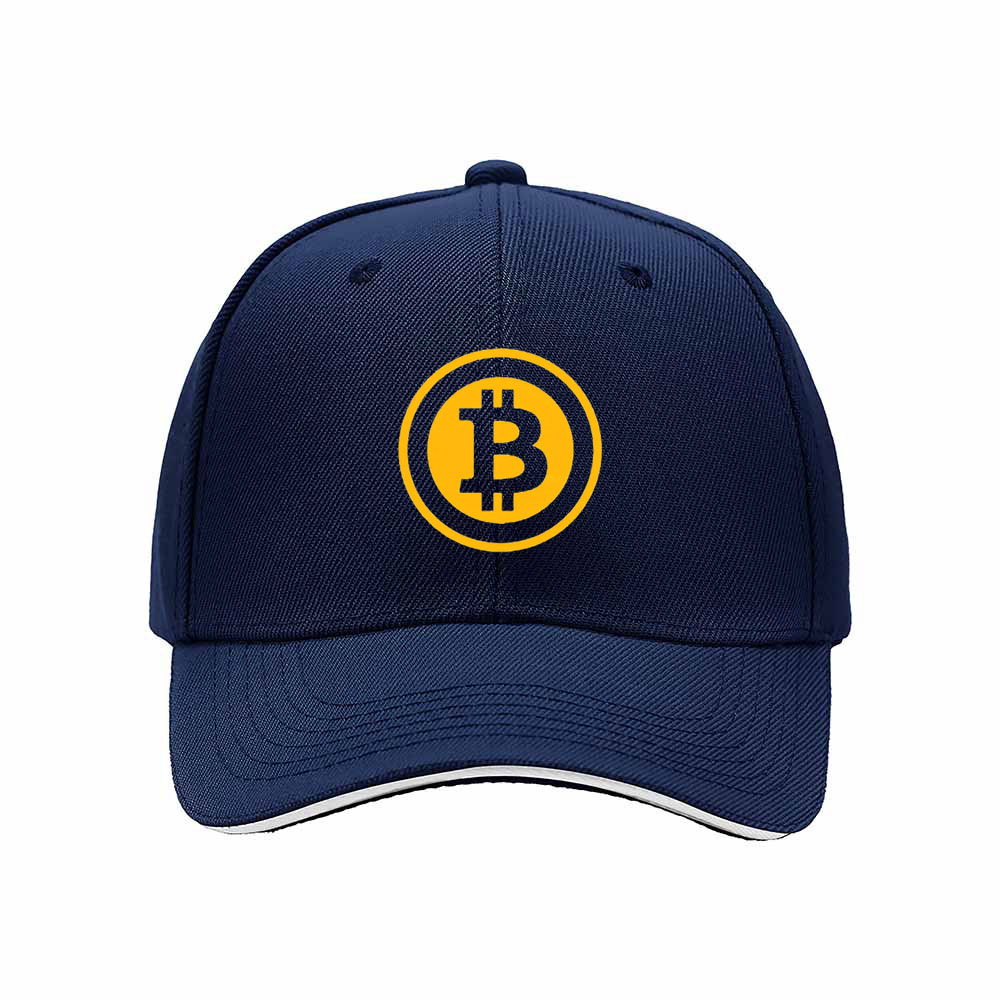 Bitcoin Logo Men's Baseball Cap Black Yellow Design Gift for Crypto Fans - Image 2