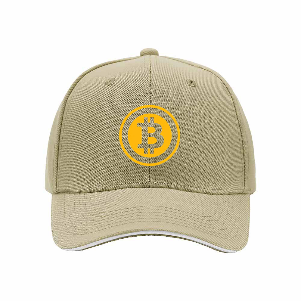 Bitcoin Logo Men's Baseball Cap Black Yellow Design Gift for Crypto Fans - Image 4