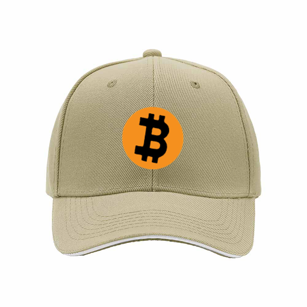Bitcoin Logo Men's Baseball Cap Black Orange Design Gift for Crypto Fans - Image 4