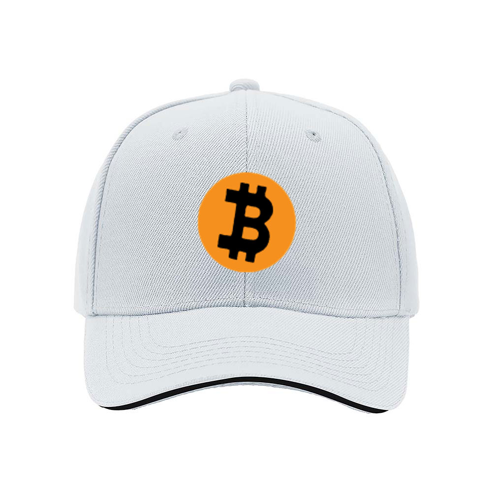 Bitcoin Logo Men's Baseball Cap Black Orange Design Gift for Crypto Fans - Image 5