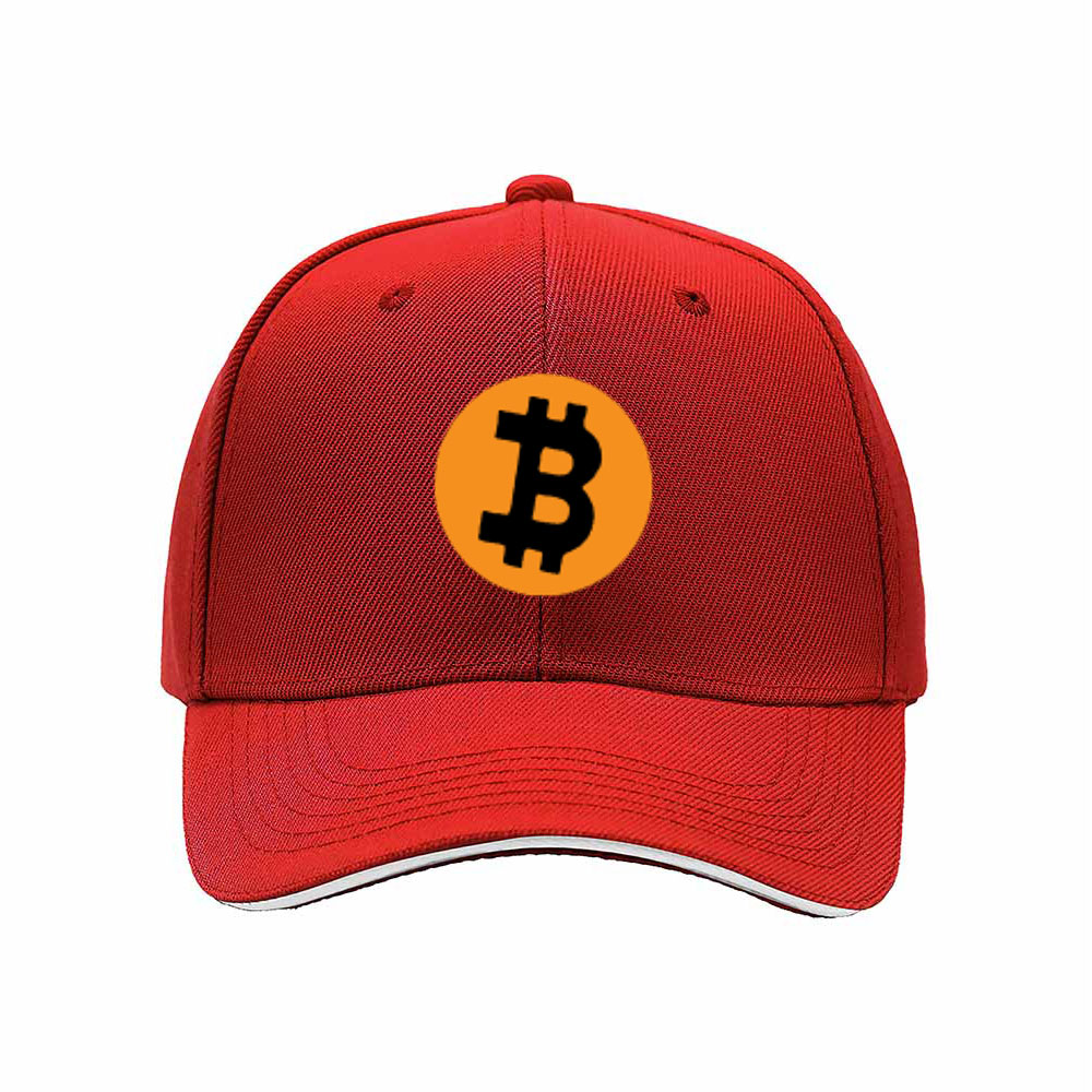 Bitcoin Logo Men's Baseball Cap Black Orange Design Gift for Crypto Fans - Image 6