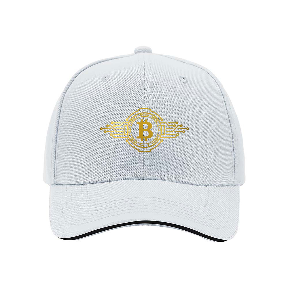 Bitcoin Logo Men's Baseball Cap Gold Print Gift for Crypto Fans - Image 5