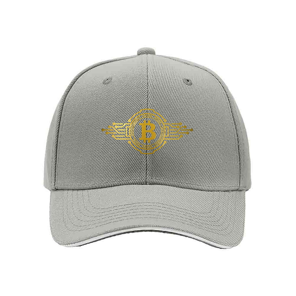Bitcoin Logo Men's Baseball Cap Gold Print Gift for Crypto Fans - Image 7