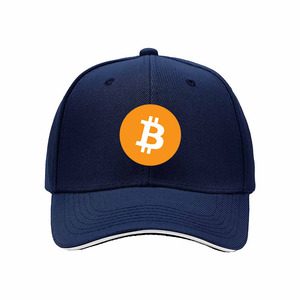 Bitcoin Logo Men's Baseball Cap Black Orange Design Gift for Crypto Fans - Image 2
