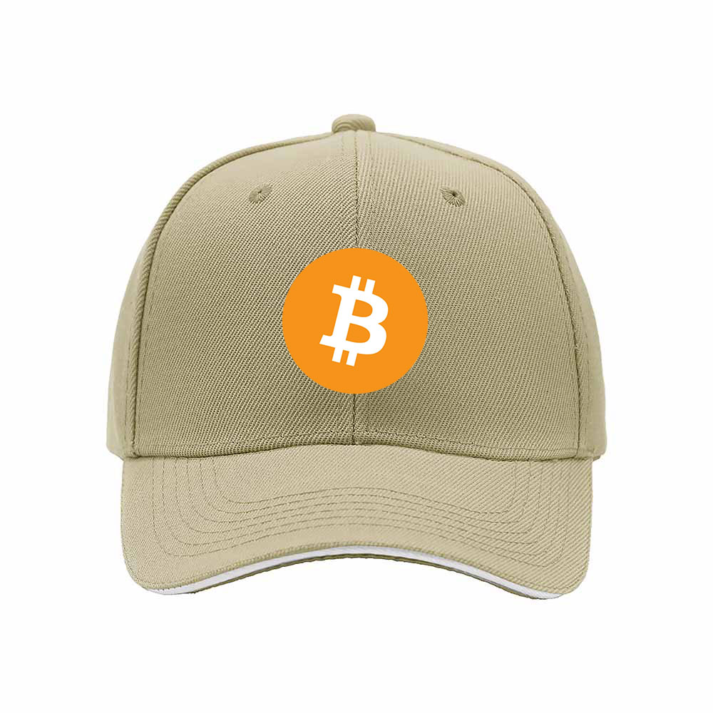 Bitcoin Logo Men's Baseball Cap Black Orange Design Gift for Crypto Fans - Image 4