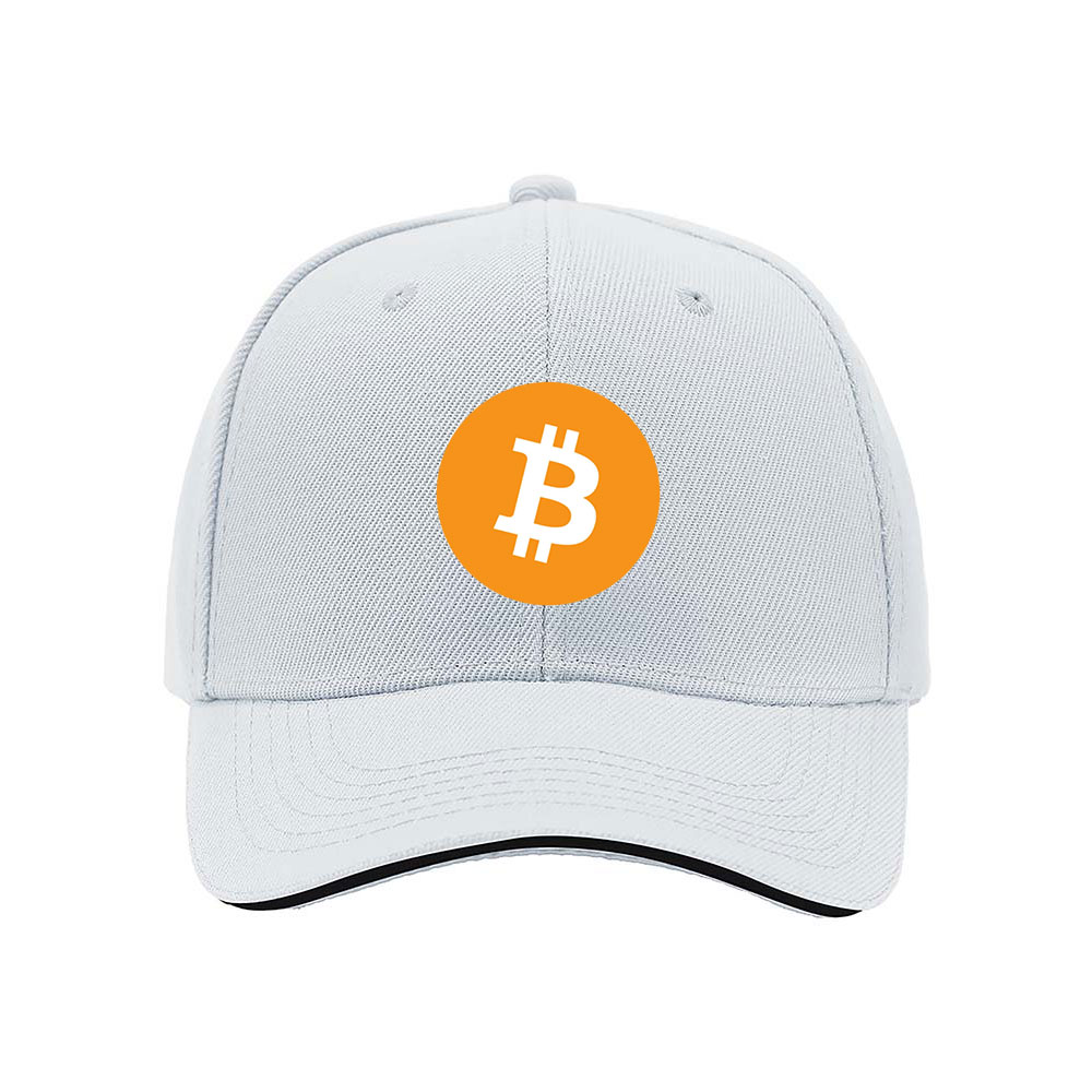 Bitcoin Logo Men's Baseball Cap Black Orange Design Gift for Crypto Fans - Image 5
