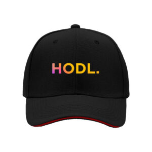 HODL Rainbow Print Baseball Cap for Men Women Crypto Gift