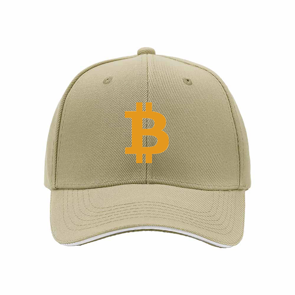 Bitcoin Logo Men's Baseball Cap Black Gold Design Gift for Crypto Fans - Image 4
